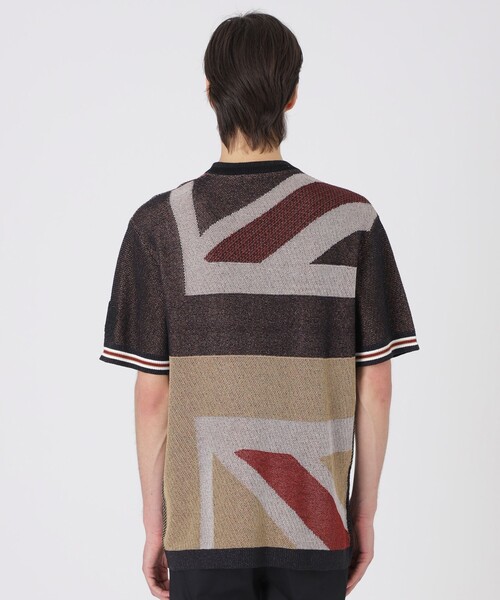 BLACK LABEL CRESTBRIDGE(ブラックレーベル・クレストブリッジ)の「【10th ANNIVERSARY】ツィーディークレストブリッジチェックニットTシャツ(Tシャツ/カットソー・メンズ・レッド系その他2・M/L/S/XL)」の4枚目の写真