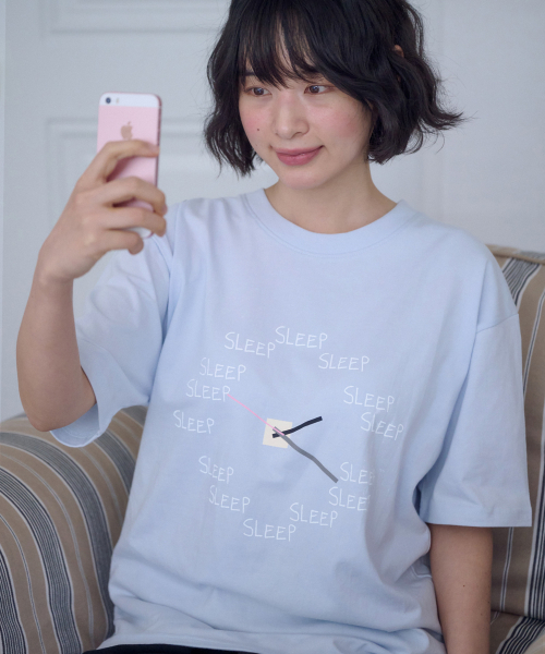ambler(エムブラー)の「スリープクロックグラフィック半袖Tシャツ AS1319 (ブルー)(Tシャツ/カットソー・レディース・その他・LARGE/MEDIUM/SMALL)」の4枚目の写真