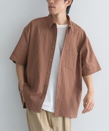 ジャカード柄半袖シャツ