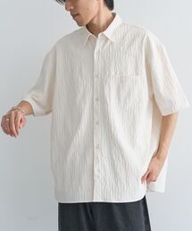 ジャカード柄半袖シャツ