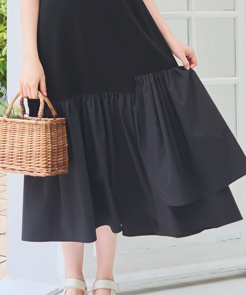 WILLSELECTION(ウィルセレクション)の「ショルダーリボンヘムフレアワンピース(ワンピース・レディース・ピンク/ラベンダー/ブラック・FREE)」の10枚目の写真