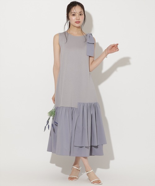 WILLSELECTION(ウィルセレクション)の「ショルダーリボンヘムフレアワンピース(ワンピース・レディース・ピンク/ラベンダー/ブラック・FREE)」の16枚目の写真