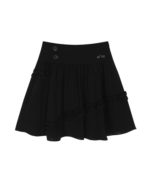 ASON(アズオン)の「BERRY FRILL SKIRT / BLACK(スカート・レディース・その他・FREE)」の2枚目の写真