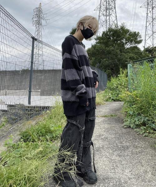 gibous(ギボス)の「gibous/ギボス/scorpion border knit(ニット/セーター・レディース・グレー・F)」の4枚目の写真