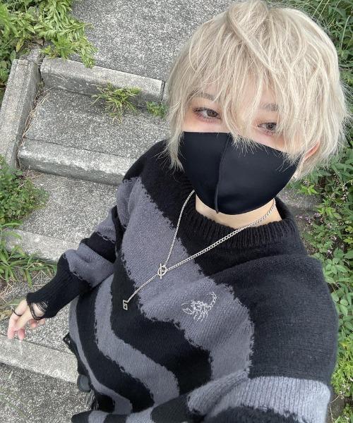 gibous(ギボス)の「gibous/ギボス/scorpion border knit(ニット/セーター・レディース・グレー・F)」の2枚目の写真