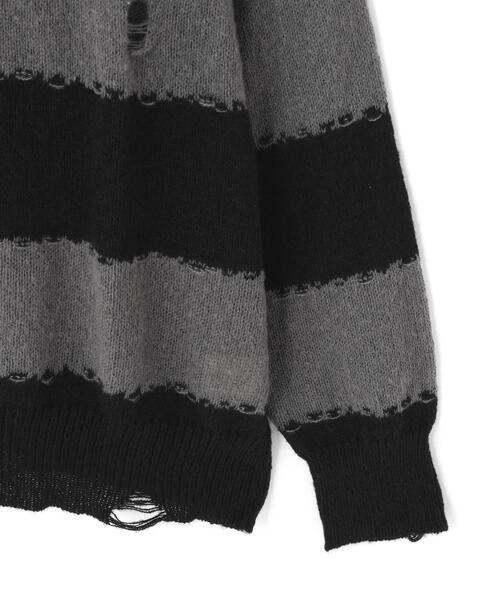 gibous(ギボス)の「gibous/ギボス/scorpion border knit(ニット/セーター・レディース・グレー・F)」の18枚目の写真