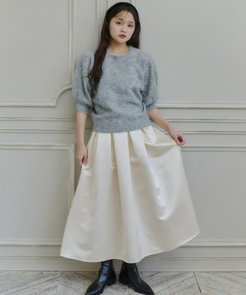 Olu.(オルドット)の「モヘアハーフスリーブニット(ニット/セーター・レディース・ピンク/グレー/オフホワイト/ブラック・FREE)」の18枚目の写真