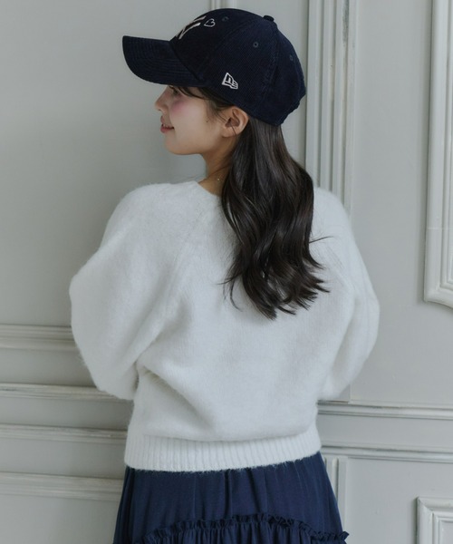 Olu.(オルドット)の「モヘアハーフスリーブニット(ニット/セーター・レディース・ピンク/グレー/オフホワイト/ブラック・FREE)」の7枚目の写真