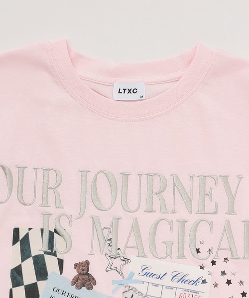 LOVETOXIC(ラブトキシック)の「【LTXC/綿100%】コラージュプリント半袖T(Tシャツ/カットソー・キッズ・チャコール/オフホワイト/ピンク・L:160cm/M:150cm/S:140cm/130cm)」の6枚目の写真