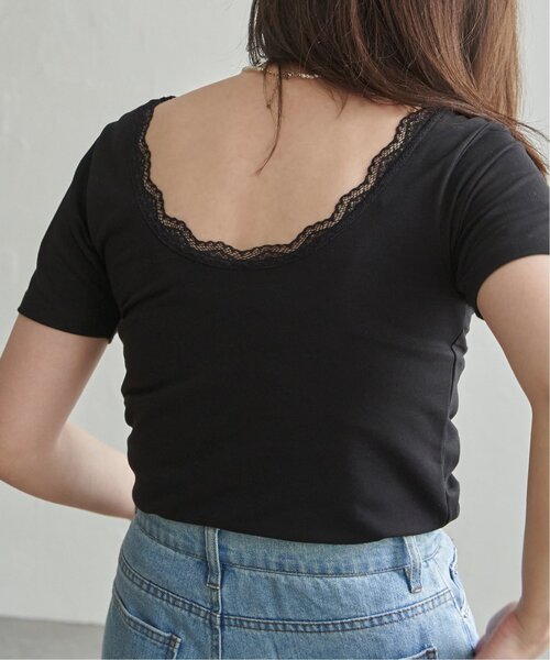 VENCEEXCHANGE（ヴァンスエクスチェンジ）の「襟レースバックオープンプルオーバー（Tシャツ/カットソー・レディース・オフホワイト/グレー/ブラック・FREE）」の8枚目の写真