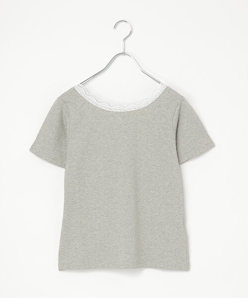 VENCEEXCHANGE（ヴァンスエクスチェンジ）の「襟レースバックオープンプルオーバー（Tシャツ/カットソー・レディース・オフホワイト/グレー/ブラック・FREE）」の21枚目の写真