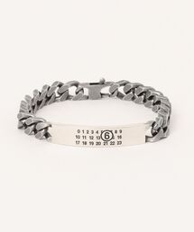 MM6 Minimal Logo ID Tag curb bracelet
