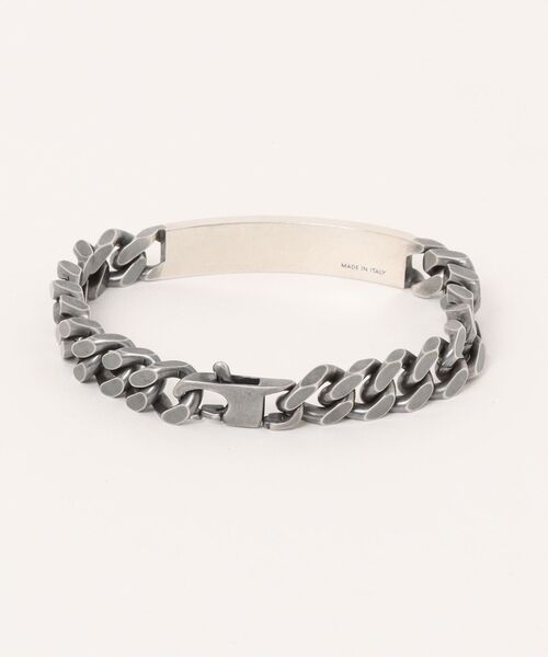 MM6 Maison Margiela(エムエムシックス メゾン マルジェラ)の「MM6 Minimal Logo ID Tag curb bracelet(ブレスレット・レディース・シルバー・7/6/5)」の2枚目の写真