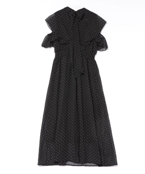 P.V.T(ピーブイティー)の「バックリボンドットシフォンワンピース(ワンピース・レディース・ホワイト/ブラック・M)」の19枚目の写真