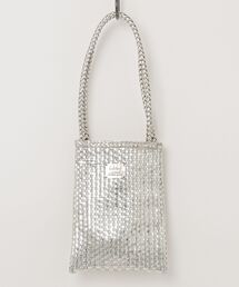 【Swaraj/スワラージ】手編みメッシュレザー・ショルダーBAG (山羊革)