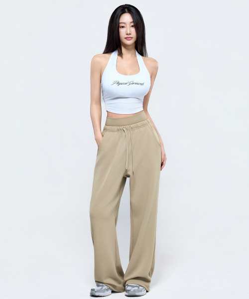 PHYSICAL GARMENTS（フィジカルガーメンツ）の「P5088 ヴィンテージロゴキャップ内蔵ホルターネックノースリーブ [4COLOR]（Tシャツ/カットソー・レディース・ホワイト/カーキ/ブラック/チャコール・SMALL/MEDIUM）」の9枚目の写真