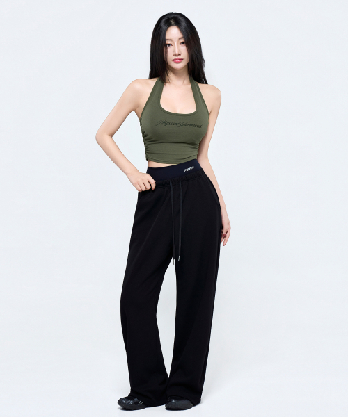 PHYSICAL GARMENTS（フィジカルガーメンツ）の「P5088 ヴィンテージロゴキャップ内蔵ホルターネックノースリーブ [4COLOR]（Tシャツ/カットソー・レディース・ホワイト/カーキ/ブラック/チャコール・SMALL/MEDIUM）」の17枚目の写真