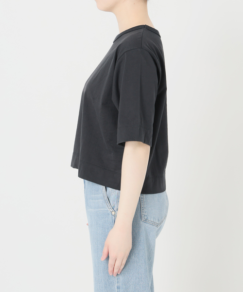 IENA（イエナ）の「《追加》クロップドTシャツ（Tシャツ/カットソー・レディース・ライトグレー/ホワイト/ピンク/ブラック・FREE）」の11枚目の写真