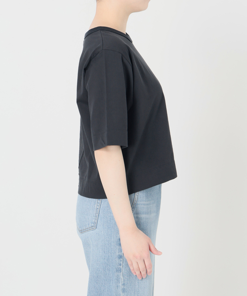 IENA（イエナ）の「《追加》クロップドTシャツ（Tシャツ/カットソー・レディース・ライトグレー/ホワイト/ピンク/ブラック・FREE）」の13枚目の写真