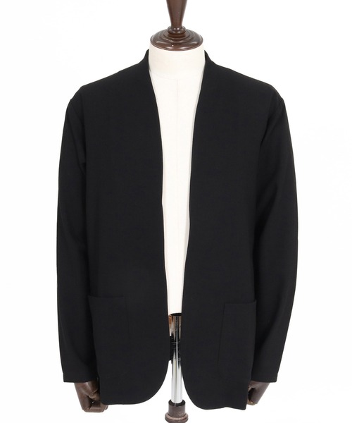Magine（マージン）の「mj11741-Herringbone Check - Solid TR Stretch Collarless Jacket ノーカラージャケット(MGN-263-009)（ノーカラージャケット・メンズ・ブラック/ブラック系その他/グレー系その他・44/46/48）」の22枚目の写真