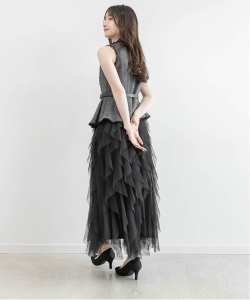 RANDA（ランダ）の「【4サイズ展開】ラッフルフリルスカートレイヤードライクワンピース（ワンピース・レディース・ブラウン/ダークグレー/クリーム・1/0/00/2）」の18枚目の写真