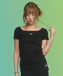 SQUARE LINE TEE / BLACK