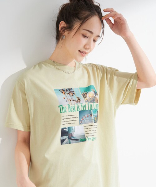 SHOO・LA・RUE(シューラルー)の「【ひんやり/S-LL】選べる4柄 デイリー使いにぴったりな 大人の頼れるTシャツ(Tシャツ/カットソー・レディース・チャコール/イエロー系その他/ホワイト系4/ホワイト系1/ブラウン系その他2/ホワイト・03/02/01/04)」の6枚目の写真