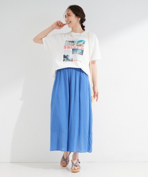 SHOO・LA・RUE(シューラルー)の「【ひんやり/S-LL】選べる4柄 デイリー使いにぴったりな 大人の頼れるTシャツ(Tシャツ/カットソー・レディース・チャコール/イエロー系その他/ホワイト系4/ホワイト系1/ブラウン系その他2/ホワイト・03/02/01/04)」の18枚目の写真