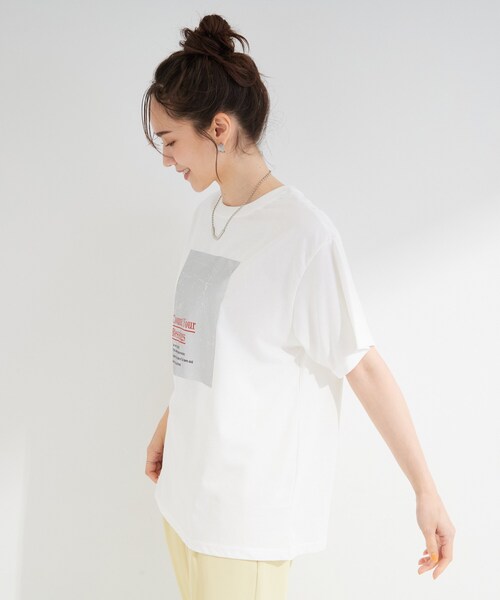 SHOO・LA・RUE(シューラルー)の「【ひんやり/S-LL】選べる4柄 デイリー使いにぴったりな 大人の頼れるTシャツ(Tシャツ/カットソー・レディース・チャコール/イエロー系その他/ホワイト系4/ホワイト系1/ブラウン系その他2/ホワイト・03/02/01/04)」の22枚目の写真