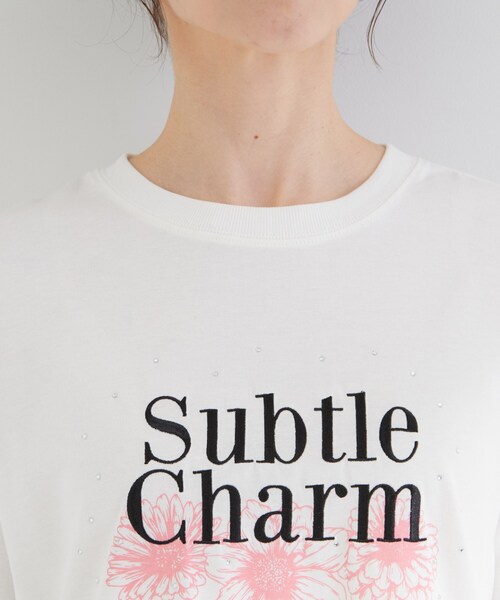 SHOO・LA・RUE(シューラルー)の「【ひんやり/S-LL】選べる4柄 デイリー使いにぴったりな 大人の頼れるTシャツ(Tシャツ/カットソー・レディース・チャコール/イエロー系その他/ホワイト系4/ホワイト系1/ブラウン系その他2/ホワイト・03/02/01/04)」の14枚目の写真