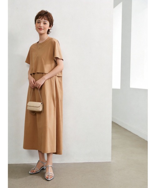 Sew loop(ソーループ)の「シルケット加工Vネックボレロ×ノースリーブワンピースセットアップ(ワンピース・レディース・グリーン/チャコールグレー/カーキ・M/L)」の15枚目の写真