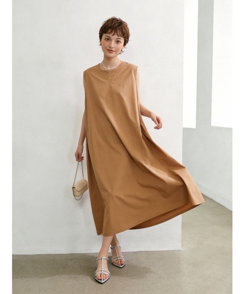 Sew loop(ソーループ)の「シルケット加工Vネックボレロ×ノースリーブワンピースセットアップ(ワンピース・レディース・グリーン/チャコールグレー/カーキ・M/L)」の17枚目の写真