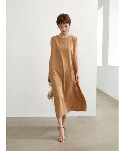 Sew loop(ソーループ)の「シルケット加工Vネックボレロ×ノースリーブワンピースセットアップ(ワンピース・レディース・グリーン/チャコールグレー/カーキ・M/L)」の19枚目の写真