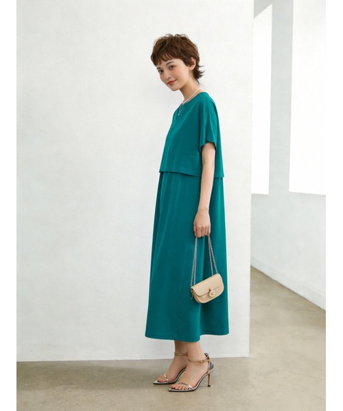 Sew loop(ソーループ)の「シルケット加工Vネックボレロ×ノースリーブワンピースセットアップ(ワンピース・レディース・グリーン/チャコールグレー/カーキ・M/L)」の21枚目の写真