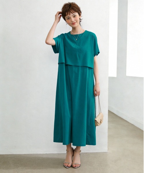 Sew loop(ソーループ)の「シルケット加工Vネックボレロ×ノースリーブワンピースセットアップ(ワンピース・レディース・グリーン/チャコールグレー/カーキ・M/L)」の20枚目の写真