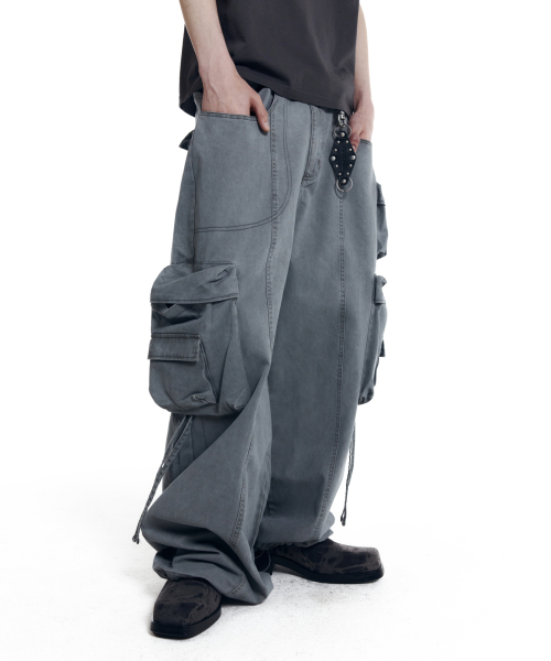 AAKAM(アーカム)の「Heavy Cargo Shirring Pants (Gray)(その他パンツ・レディース・その他・1/2)」の1枚目の写真