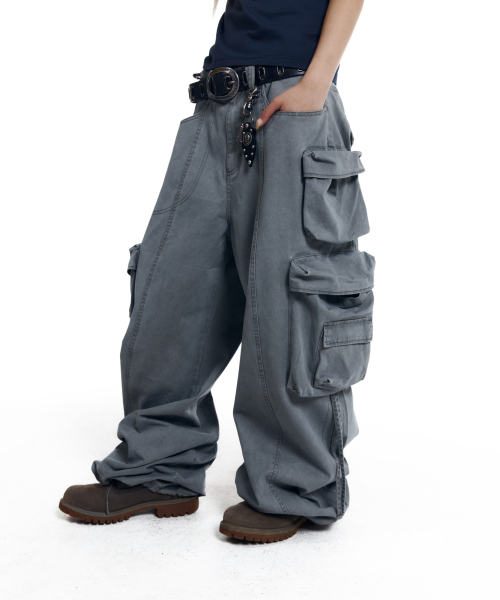 AAKAM(アーカム)の「Heavy Cargo Shirring Pants (Gray)(その他パンツ・レディース・その他・1/2)」の4枚目の写真