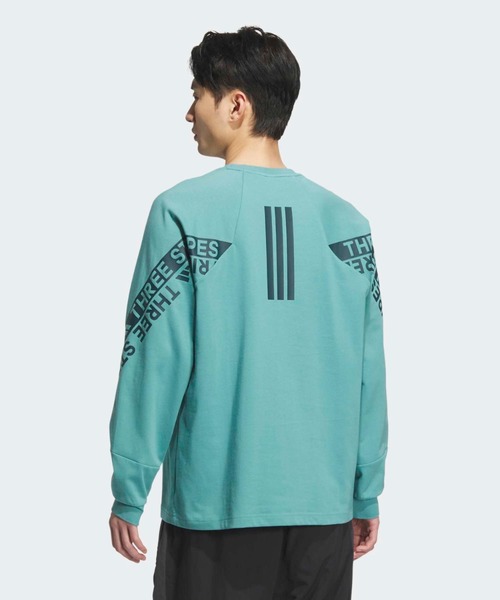 adidas（アディダス）の「ワーディング パック ルーズフィット 長袖Tシャツ / ロンT / アディダス adidas（Tシャツ/カットソー・メンズ・ブルー・X-LARGE/SMALL/MEDIUM/LARGE/3XL/XX-LARGE/X-SMALL）」の2枚目の写真