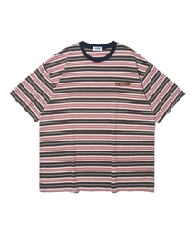 TAILOR STUDIO（テーラースタジオ）の「カレッジロゴストライプ半袖Tシャツ（チャコール）（Tシャツ/カットソー）」