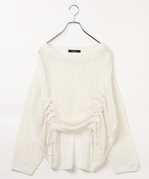 PAGEBOY(ページボーイ)の「ドロストメッシュニットプルオーバー(ニット/セーター・レディース・オフホワイト/ブラック・FREE)」の21枚目の写真