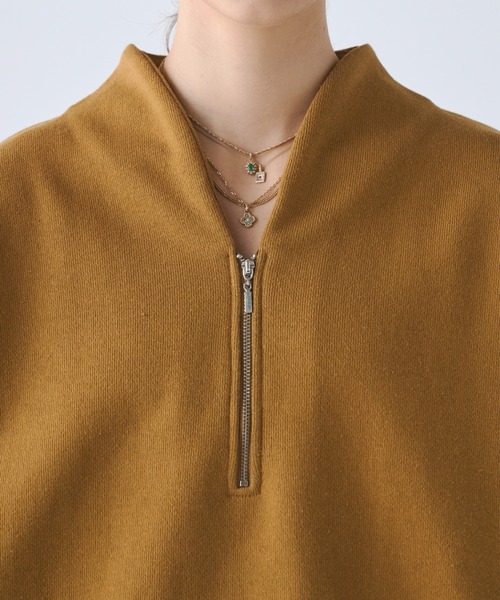 soerte(ソエルテ)の「Heavy Weight Nuance Half Zip Sweatshirt / ヘビーウェイトニュアンスハーフジップスウェット(スウェット・メンズ・グレー/ブルー/マスタード/ブラック・3/2/1)」の8枚目の写真