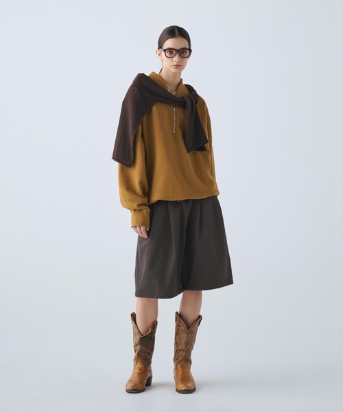 soerte(ソエルテ)の「Heavy Weight Nuance Half Zip Sweatshirt / ヘビーウェイトニュアンスハーフジップスウェット(スウェット・メンズ・グレー/ブルー/マスタード/ブラック・3/2/1)」の17枚目の写真