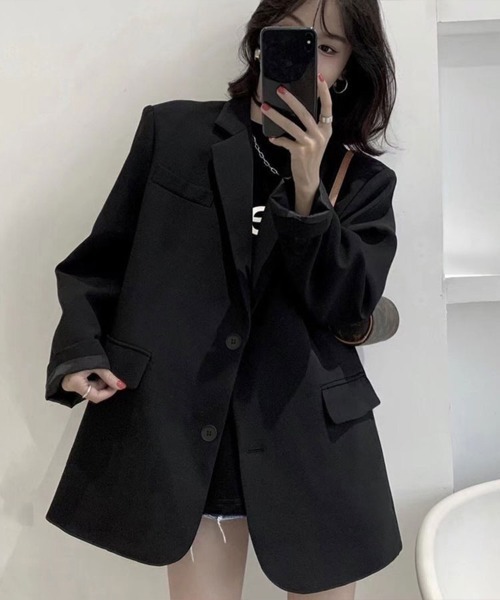 Flugge(フラッジー)の「オーバーサイズジャケット(その他アウター・レディース・ブラック/ベージュ・LARGE/MEDIUM)」の2枚目の写真