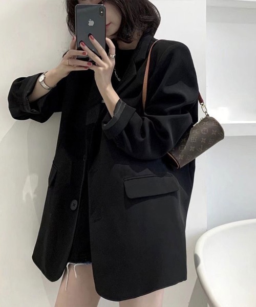 Flugge(フラッジー)の「オーバーサイズジャケット(その他アウター・レディース・ブラック/ベージュ・LARGE/MEDIUM)」の5枚目の写真