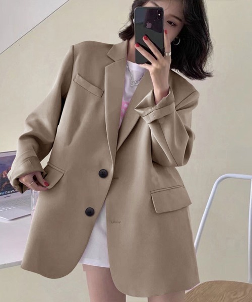 Flugge(フラッジー)の「オーバーサイズジャケット(その他アウター・レディース・ブラック/ベージュ・LARGE/MEDIUM)」の3枚目の写真