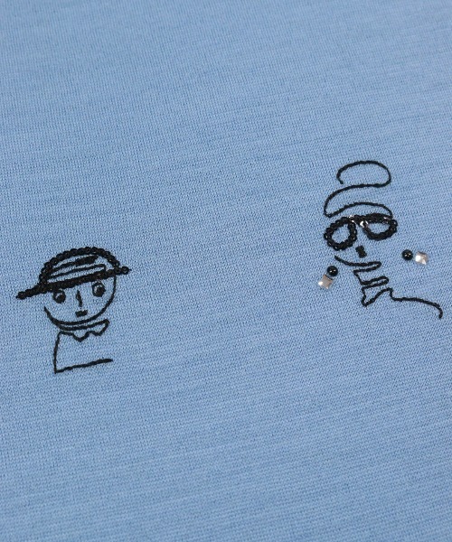 STUDIO PICONE(スタジオピッコーネ)の「ウール100%ピコ刺繍ハイネックニット(Tシャツ/カットソー・レディース・ライトブルー/ブラック/ホワイト・M/L/LL)」の19枚目の写真