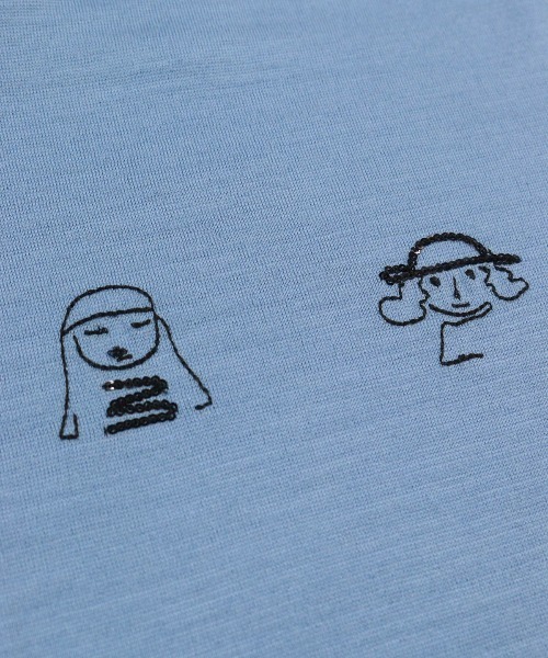 STUDIO PICONE(スタジオピッコーネ)の「ウール100%ピコ刺繍ハイネックニット(Tシャツ/カットソー・レディース・ライトブルー/ブラック/ホワイト・M/L/LL)」の20枚目の写真