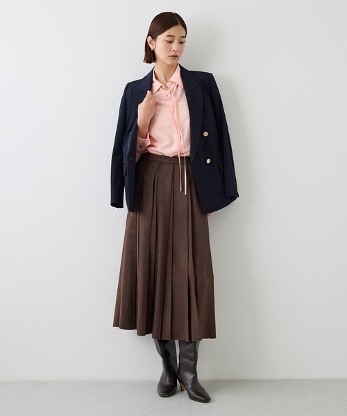 ROPE'（ロペ）の「シンセティックスエードライクプリーツスカート/防シワ・吸水速乾・UVカット(紫外線防止)・イージーケア（スカート・レディース・ダークブラウン/ブラック/キャメル・36/40/38）」の19枚目の写真