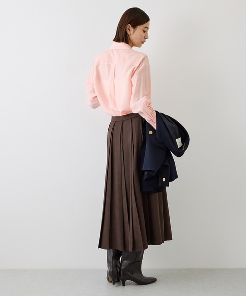 ROPE'（ロペ）の「シンセティックスエードライクプリーツスカート/防シワ・吸水速乾・UVカット(紫外線防止)・イージーケア（スカート・レディース・ダークブラウン/ブラック/キャメル・36/40/38）」の20枚目の写真