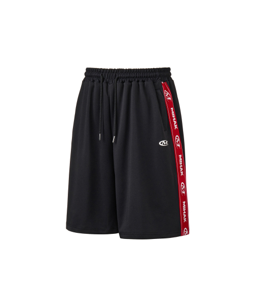 MIHAK(ミハク)の「レタリングテープトラックハーフパンツ(ブラック)(その他パンツ・メンズ・その他・1/2)」の4枚目の写真